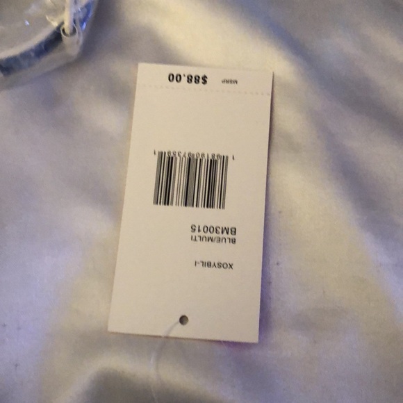 Betsey Johnson XOSYBIL-1 Blue Multi Toile Floral Print Flap Crossbody Bag NWT - Picture 4 of 16